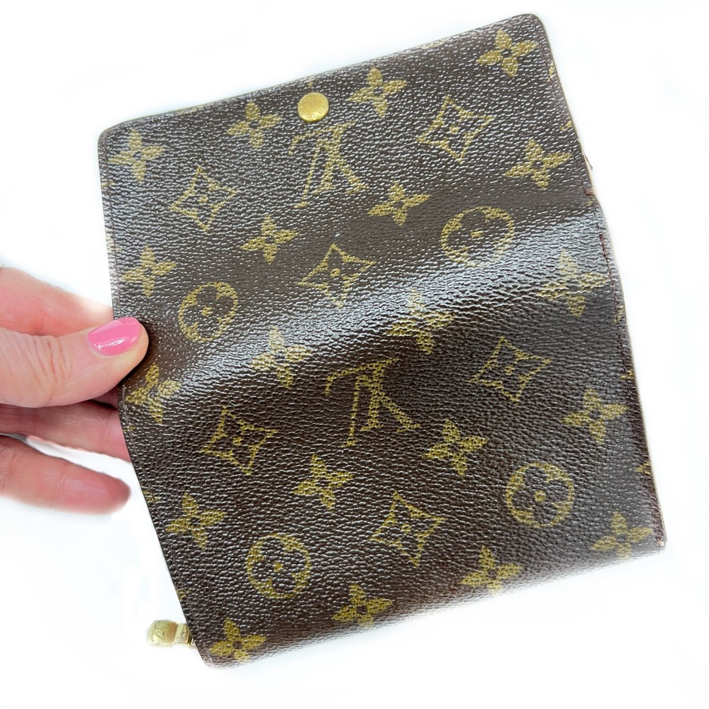 LOUIS VUITTON Monogram Trésor Wallet Made in France Vintage 2001, Authentic - Picture 8 of 17